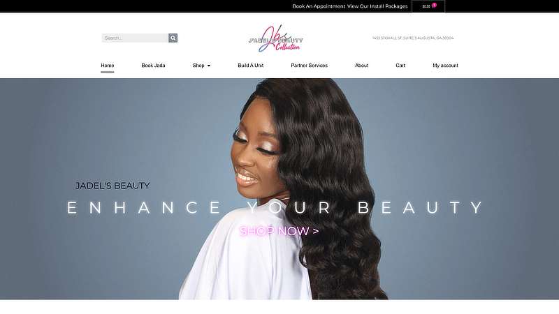 Website Screenshot of Jadel's Beauty Supply