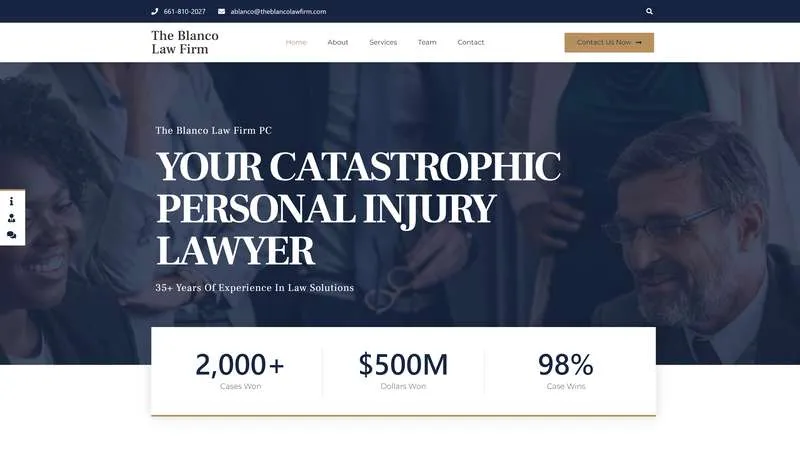 Website Screenshot of The Blanco Law Firm